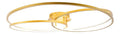 Plafonnier Dore et Ambre a presence elegante et lumiere agreable IP20