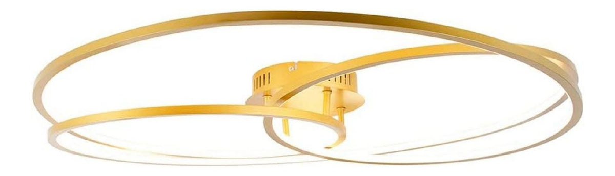 Plafonnier Dore et Ambre a presence elegante et lumiere agreable IP20