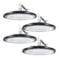 Plafonnier Argente et Rouge a presence elegante et lumiere agreable 150W IP65 6500 K