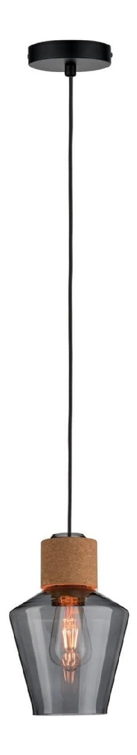 Suspension Noir aux lignes epurees avec eclairage confortable E27