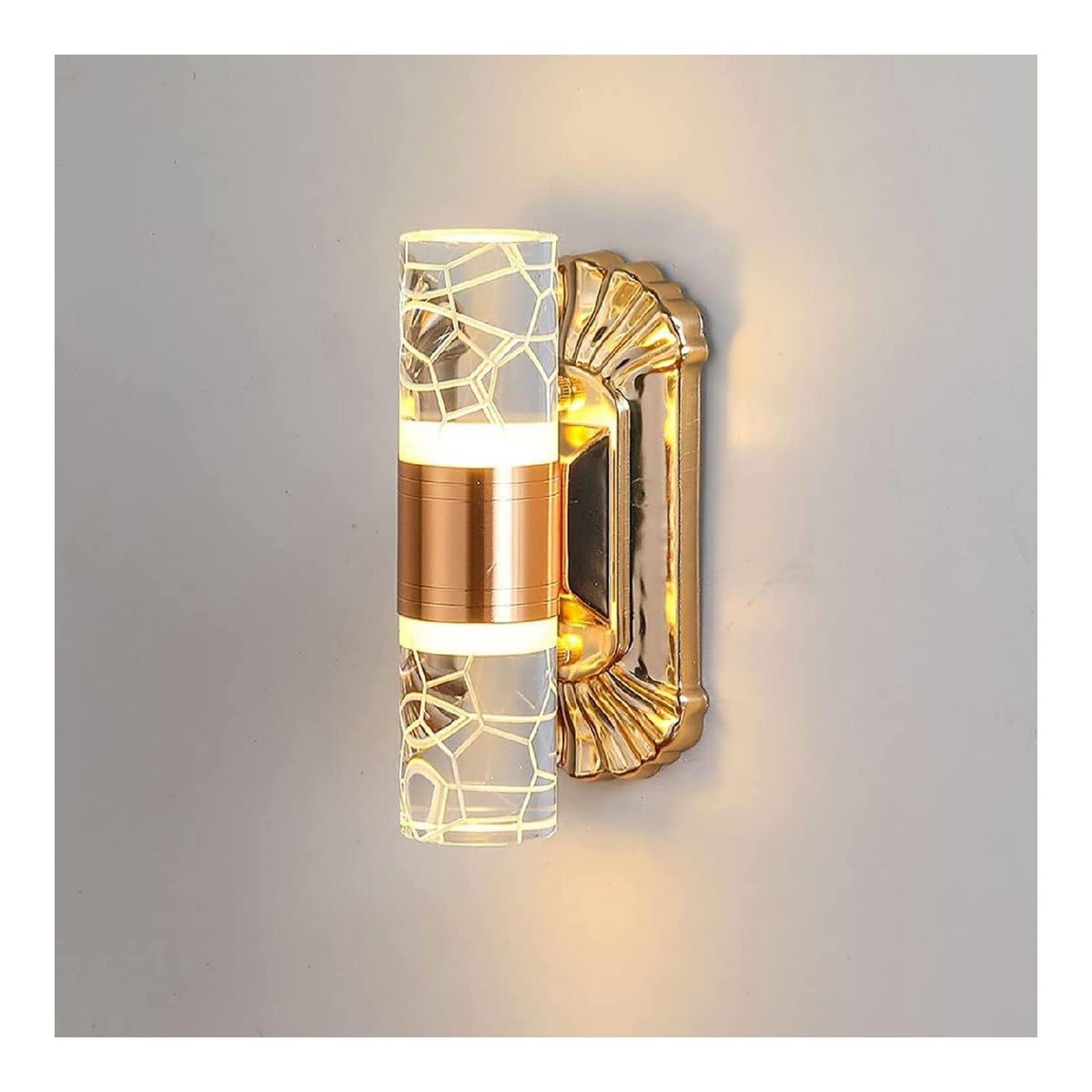 Applique murale Blanc et Dore au style moderne avec conception fonctionnelle 6 W 3000K