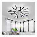 Lustre Noir et Blanc aux lignes epurees avec eclairage confortable