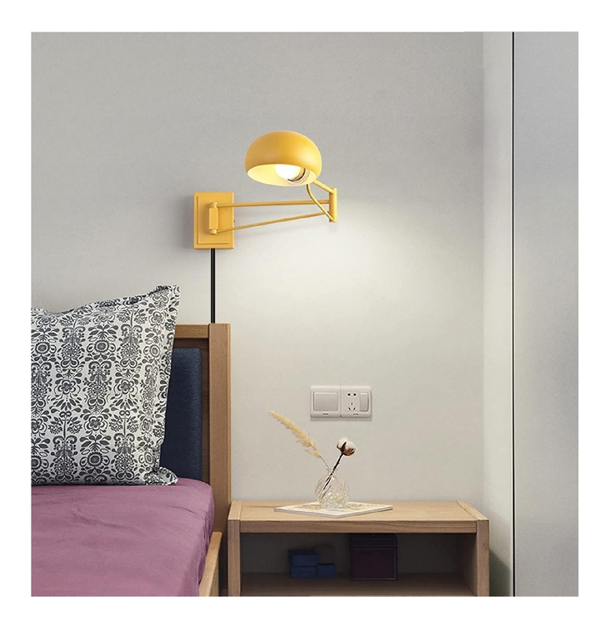 Applique murale decoratif Ambre et Rouge avec diffusion lumineuse harmonieuse 60 W E27
