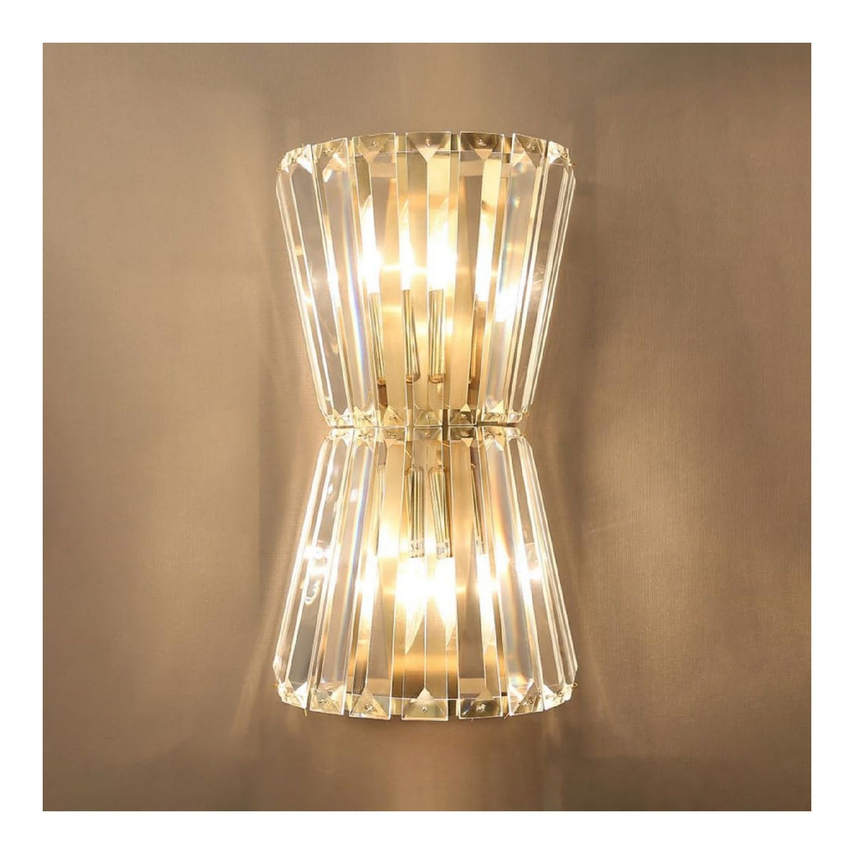 Applique murale decoratif Dore et Ambre avec diffusion lumineuse harmonieuse E14 RH-8324
