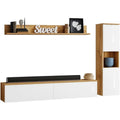 Armoires avec miroir reglable finition bois blanc variante 2661