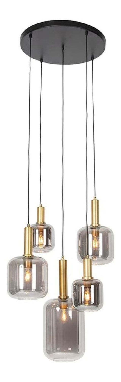 Eclairage Noir et Dore contemporain en version suspension IP20 E27 1G-9548