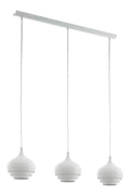 Luminaire Blanc a silhouette graphique de type suspension 60 W E27