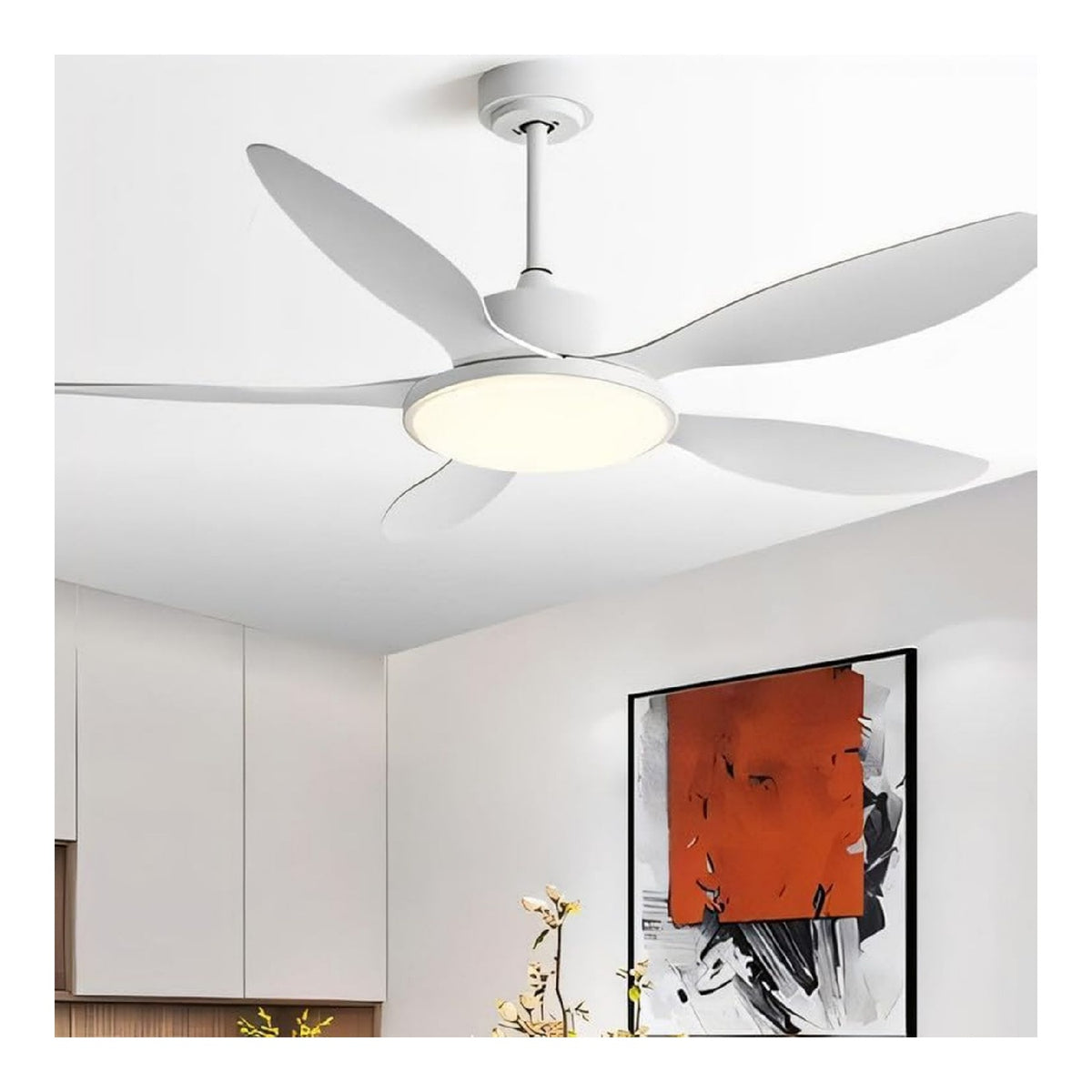 Plafonnier decoratif Noir et Blanc avec diffusion lumineuse harmonieuse 6000K