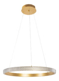 Suspension Ambre aux lignes epurees avec eclairage confortable