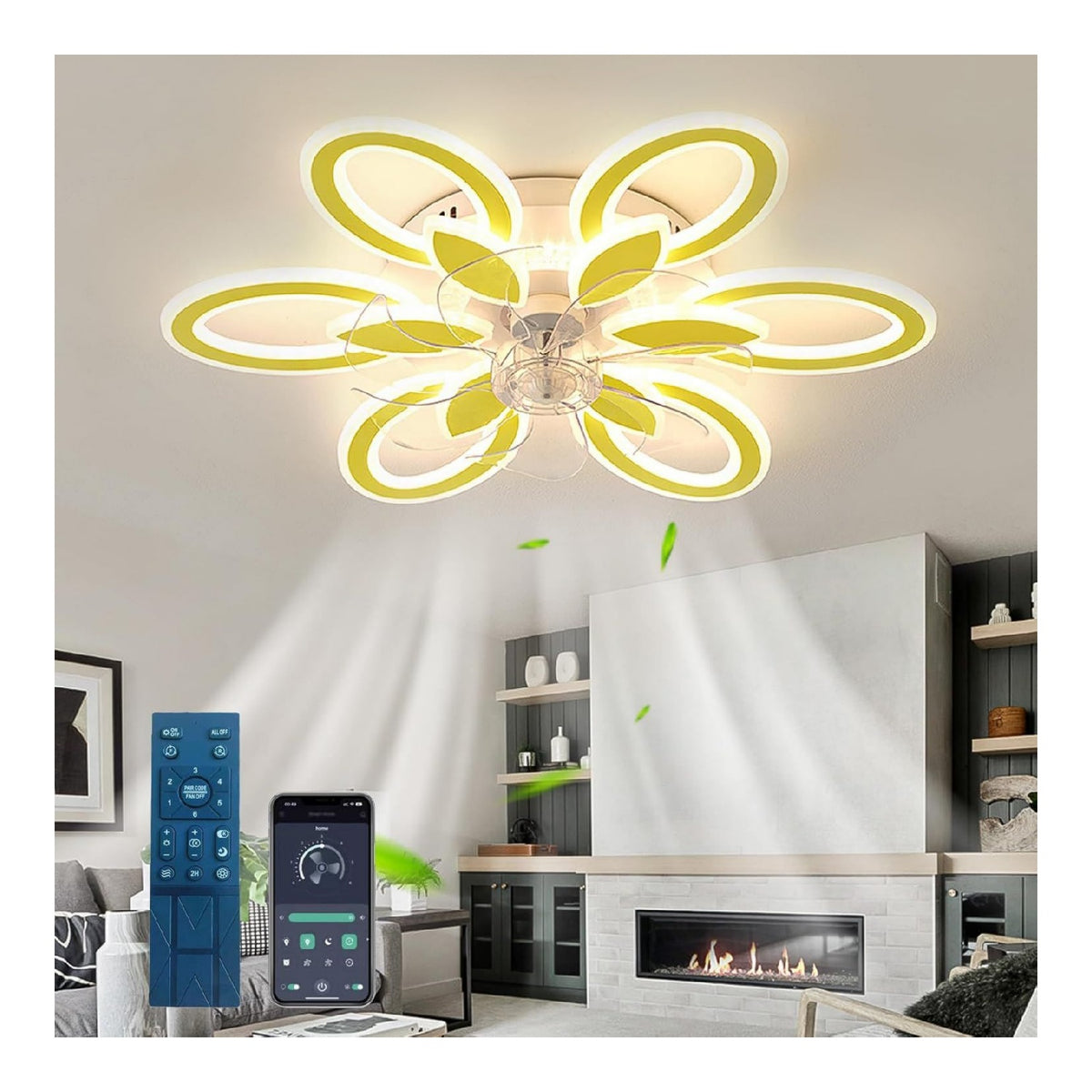 Luminaire Dore et Ambre a presence elegante et lumiere agreable 6000K