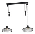 Suspension decoratif Noir et Rouge avec diffusion lumineuse harmonieuse E27