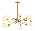 Lustre decoratif Dore avec diffusion lumineuse harmonieuse