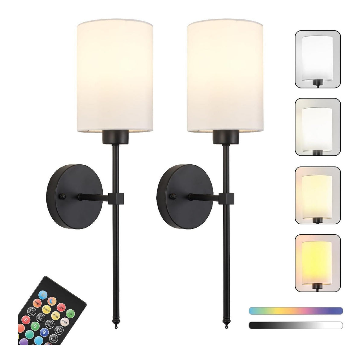 Eclairage Noir et Blanc contemporain en version applique murale