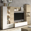 Rangements sur pied finition bois structure metal noir