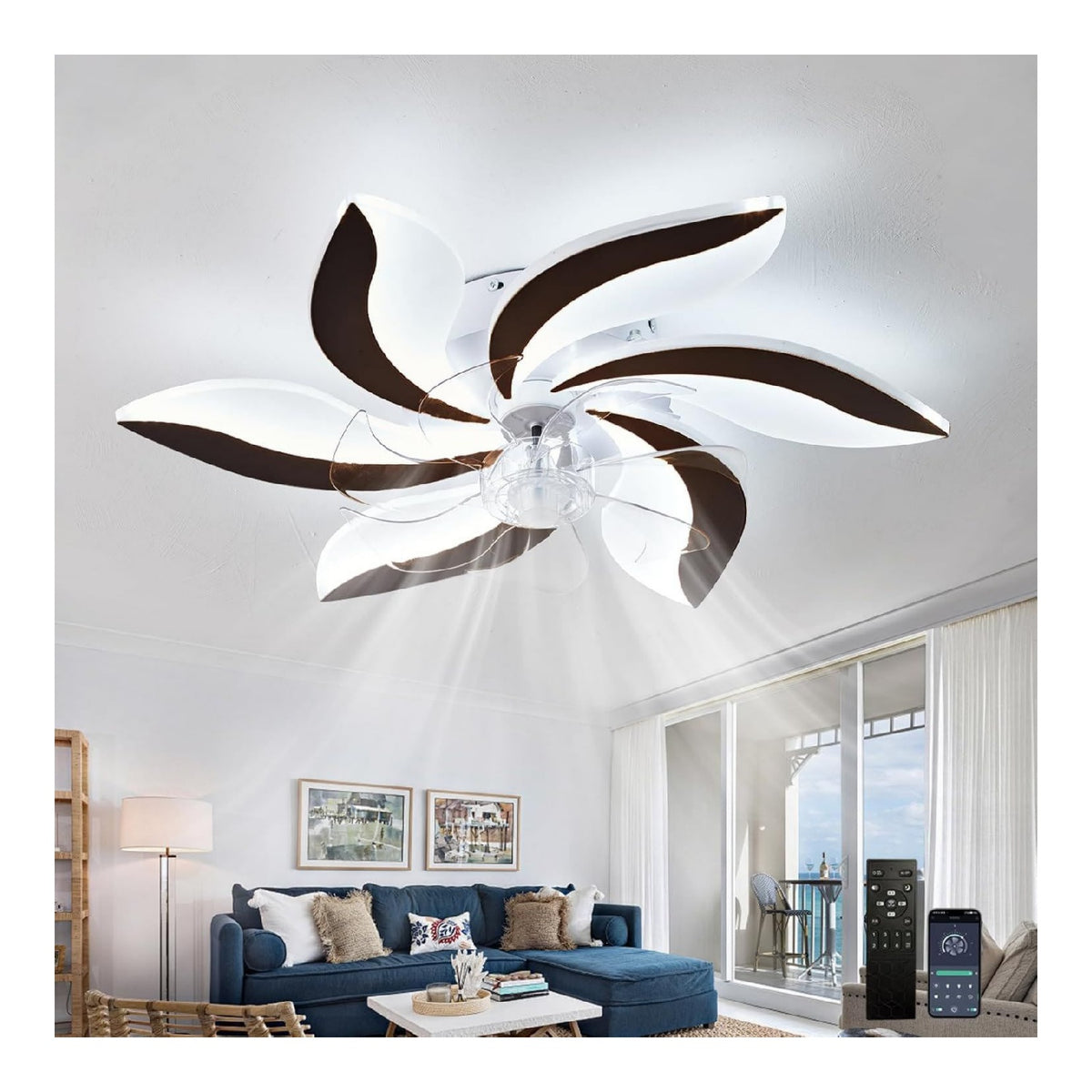 Luminaire decoratif Noir et Ambre avec diffusion lumineuse harmonieuse 70 W