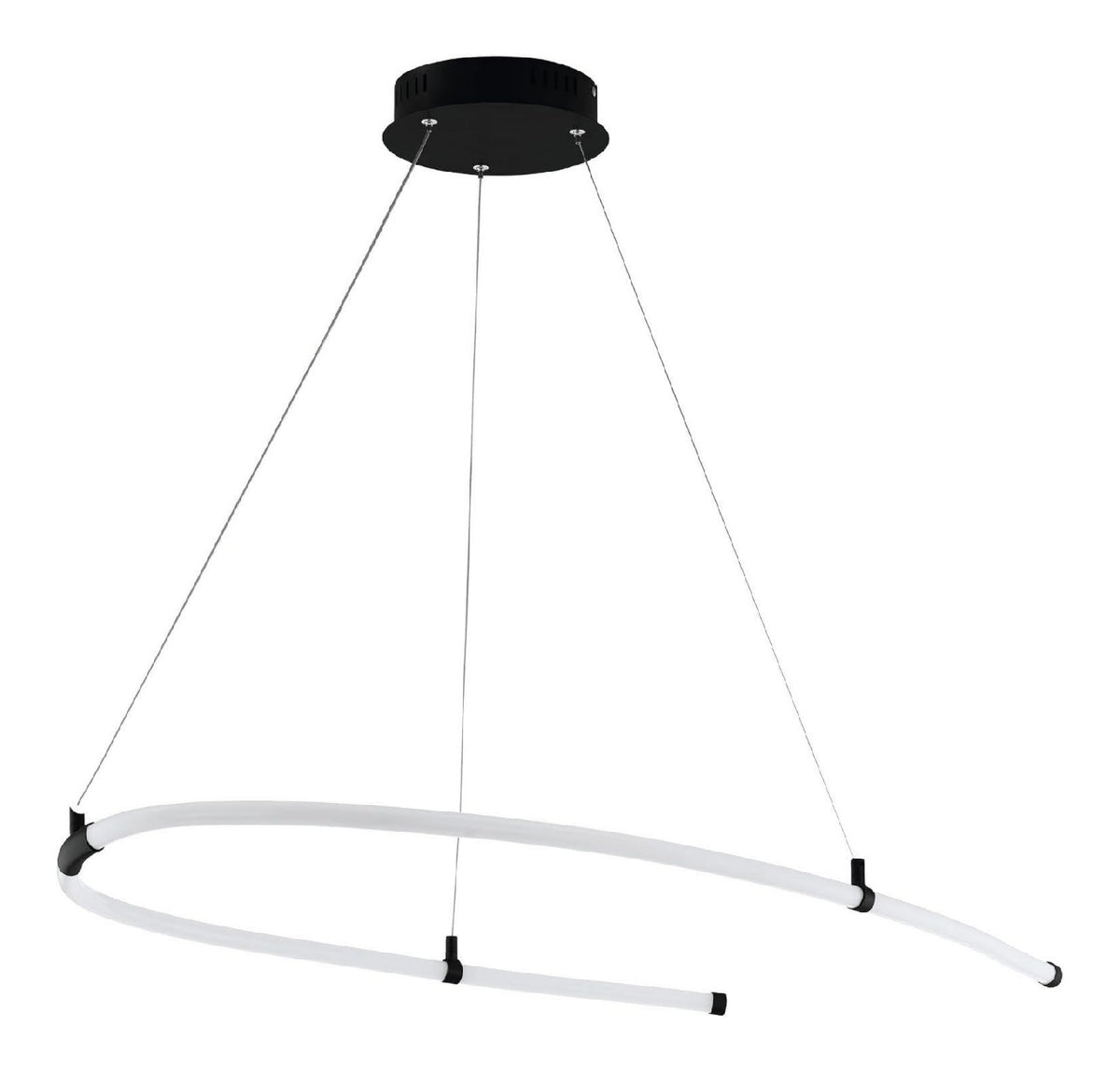 Solution lumineuse Noir et Blanc au dessin sobre en format suspension D2-5356