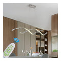 Luminaire Blanc et Gris a silhouette graphique de type suspension 35W 3000K