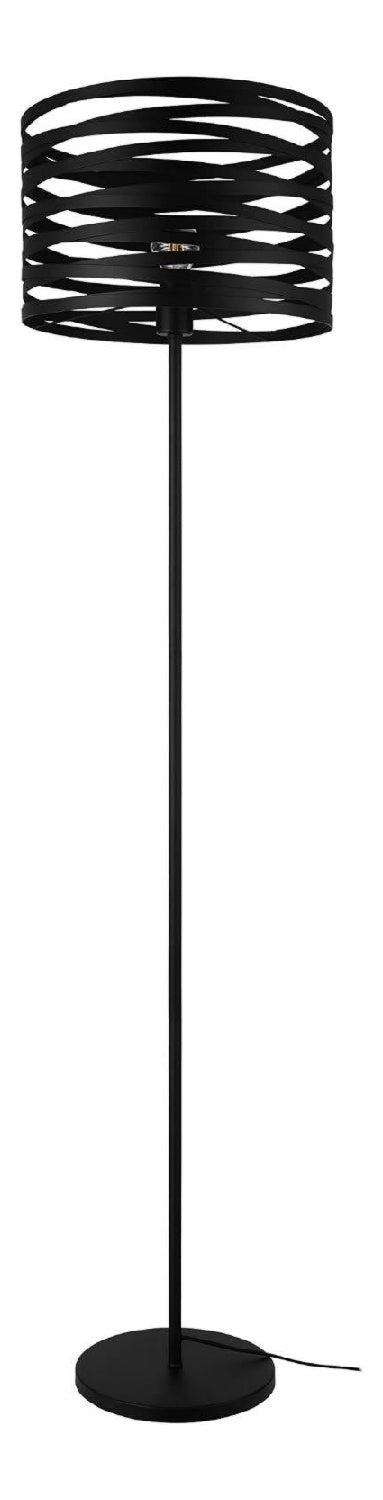 Luminaire Noir et Ambre a silhouette graphique de type lampadaire E27