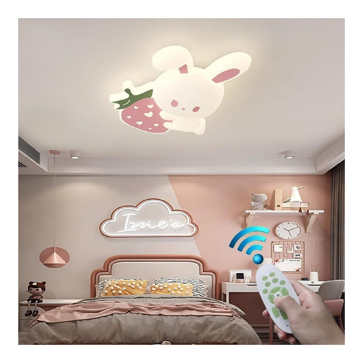 Plafonnier decoratif Blanc et Ambre avec diffusion lumineuse harmonieuse 60 W 3000 K