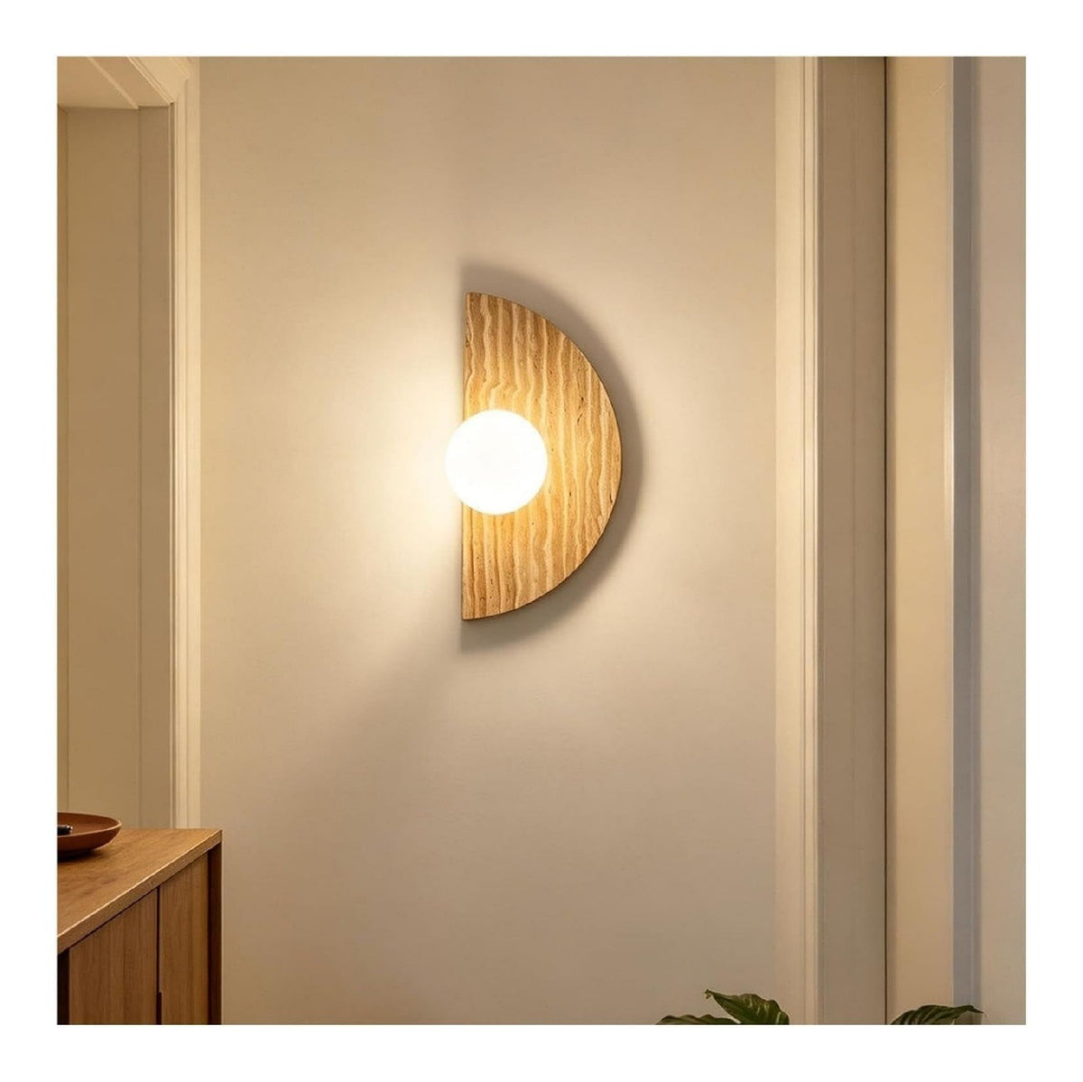 Applique murale Ambre et Vert aux lignes epurees avec eclairage confortable MH-8081