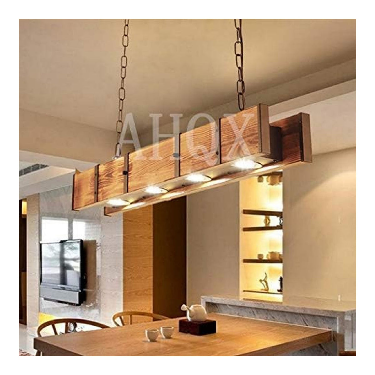 Luminaire Ambre a silhouette graphique de type suspension 5W 3000K