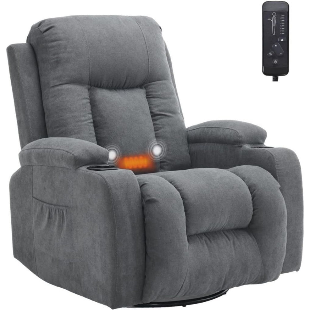 Fauteuils relaxants inclinable gris fonce
