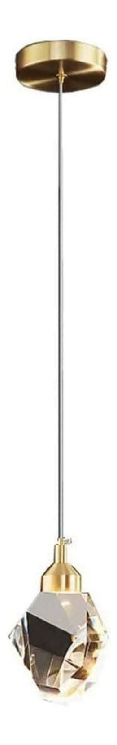 Luminaire Ambre et Cuivre a silhouette graphique de type suspension