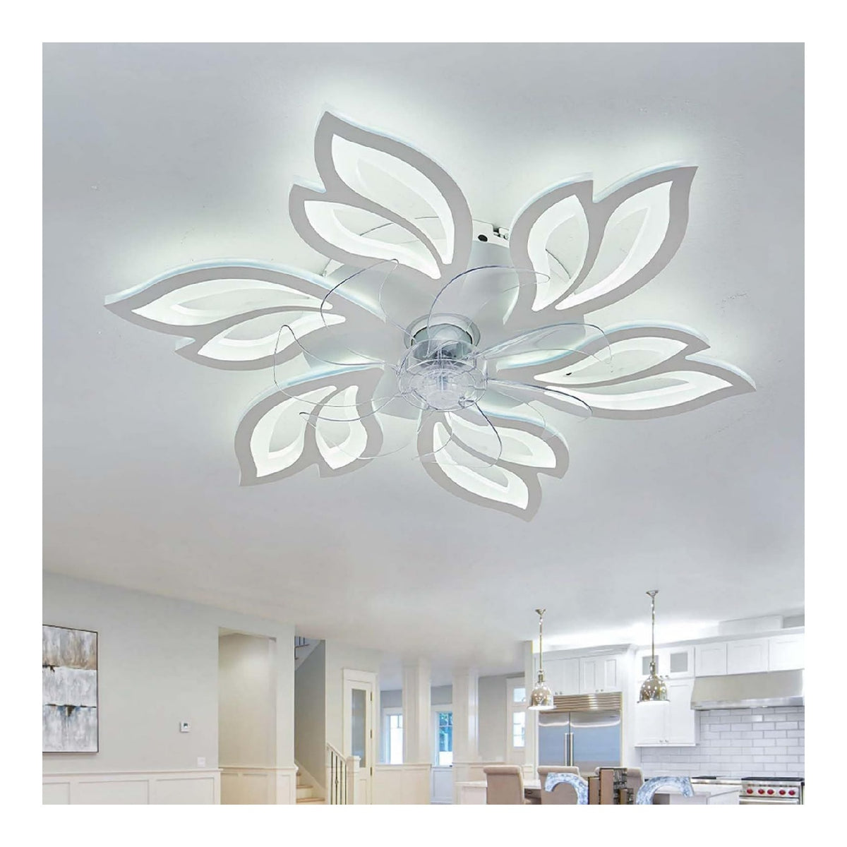 Luminaire Noir et Blanc a presence elegante et lumiere agreable