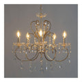 Luminaire Blanc et Dore a silhouette graphique de type lustre 40W IP20 E14