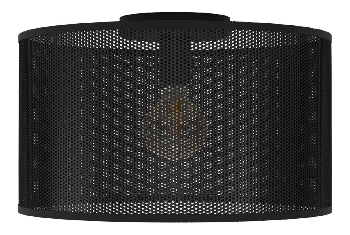 Plafonnier Noir et Ambre a presence elegante et lumiere agreable 40 W E27