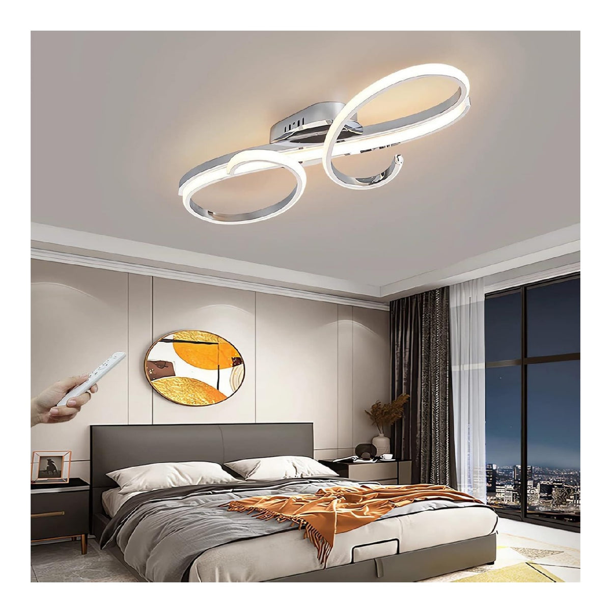 Plafonnier Noir et Blanc au style moderne avec conception fonctionnelle 50W 3000K