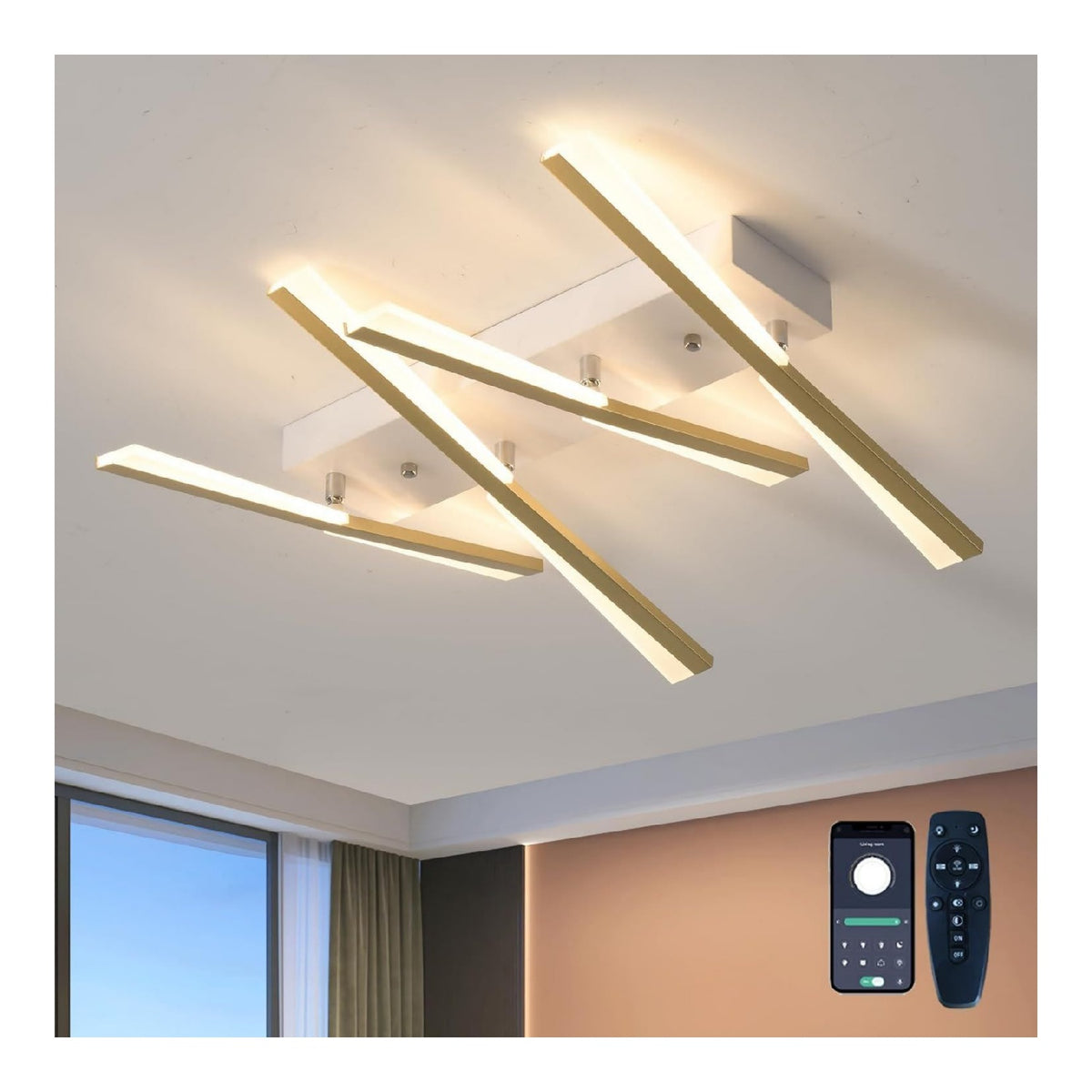 Lustre Noir et Blanc au style moderne avec conception fonctionnelle 30W 3000K