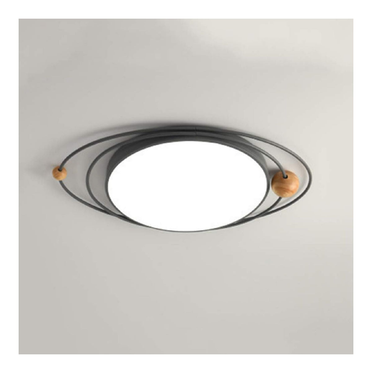 Spot de plafond Blanc et Gris aux lignes epurees avec eclairage confortable 24W