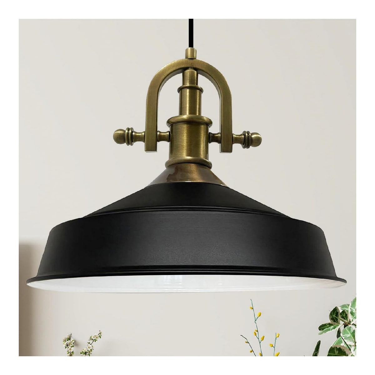 Suspension Noir et Blanc au style moderne avec conception fonctionnelle E27