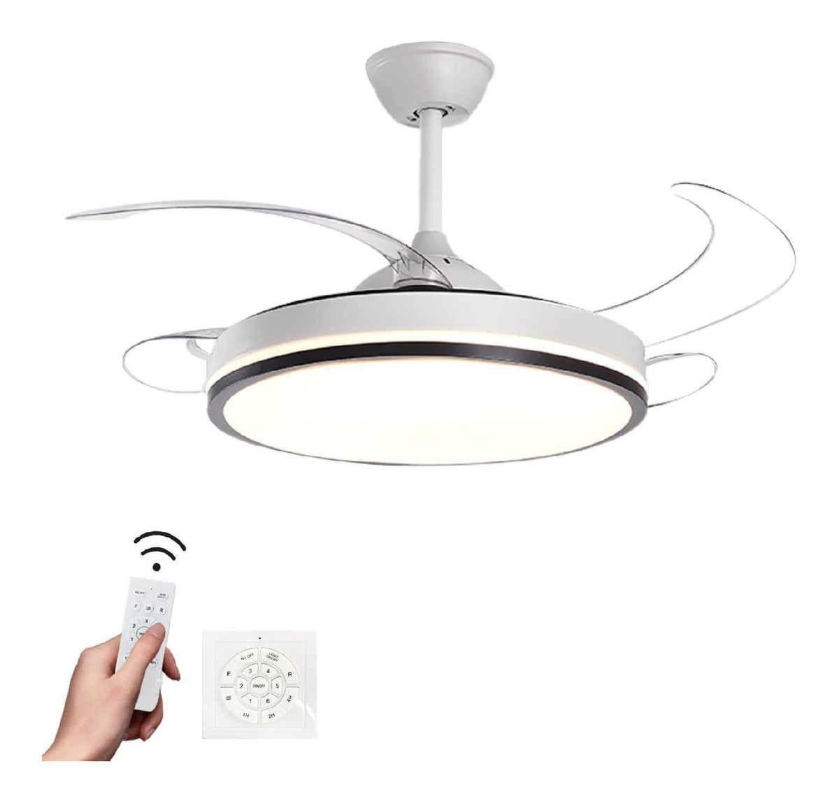 Eclairage Blanc et Ambre contemporain en version lustre 4X-2313