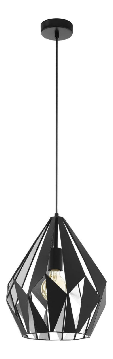 Luminaire Rouge a silhouette graphique de type suspension 60 W E27