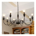 Lustre Noir et Ambre a presence elegante et lumiere agreable 60W E14