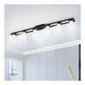 Solution lumineuse Noir et Ambre au dessin sobre en format lustre 72 W