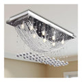 Suspension Blanc et Transparent aux lignes epurees avec eclairage confortable