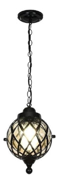 Suspension decoratif Noir et Vert avec diffusion lumineuse harmonieuse E27