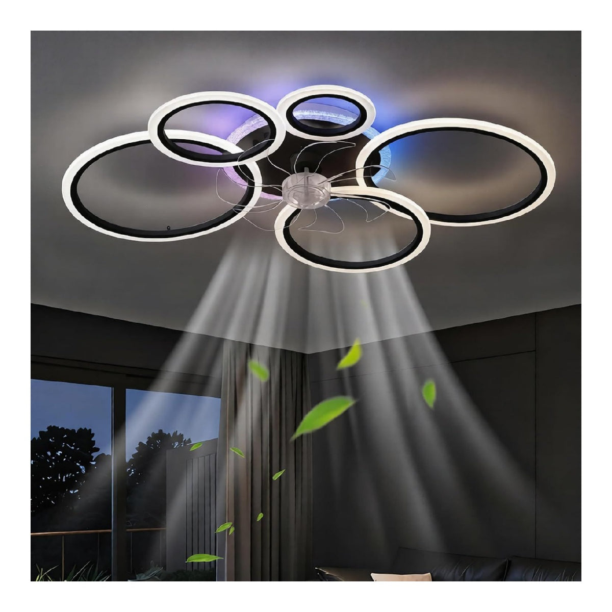 Luminaire Noir et Ambre aux lignes epurees avec eclairage confortable 3000K MY-1753