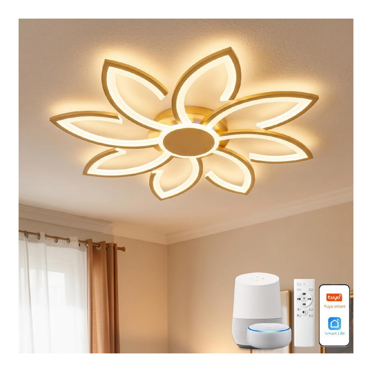 Plafonnier decoratif Rouge avec diffusion lumineuse harmonieuse 98W 3000K