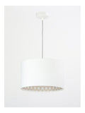 Suspension Blanc et Beige a presence elegante et lumiere agreable 60 W IP20