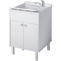 Ilots de rangement mobiles avec tiroirs sur roulettes blanc variante 1257