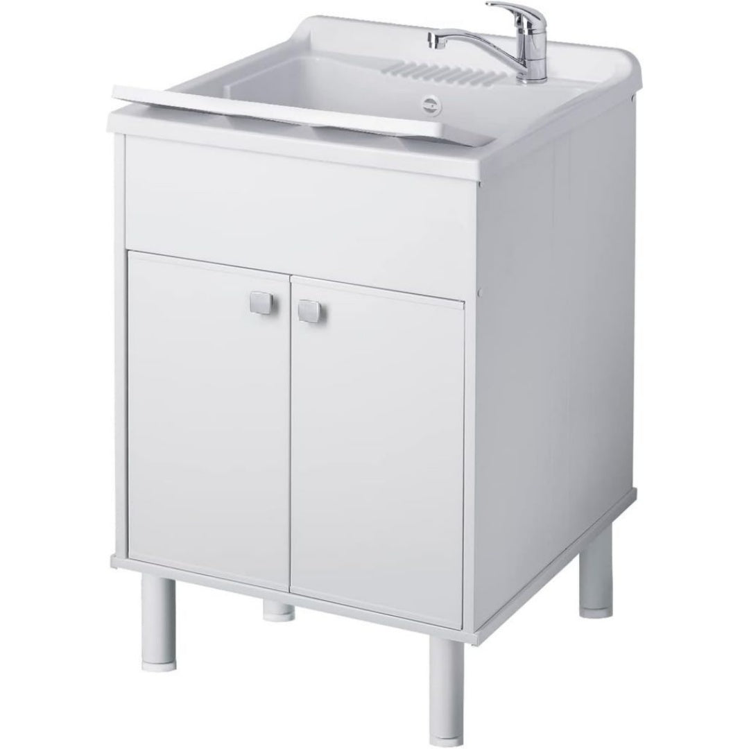Ilots de rangement mobiles avec tiroirs sur roulettes blanc variante 1257