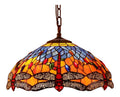 Suspension Blanc et Bleu a presence elegante et lumiere agreable 60 W E27
