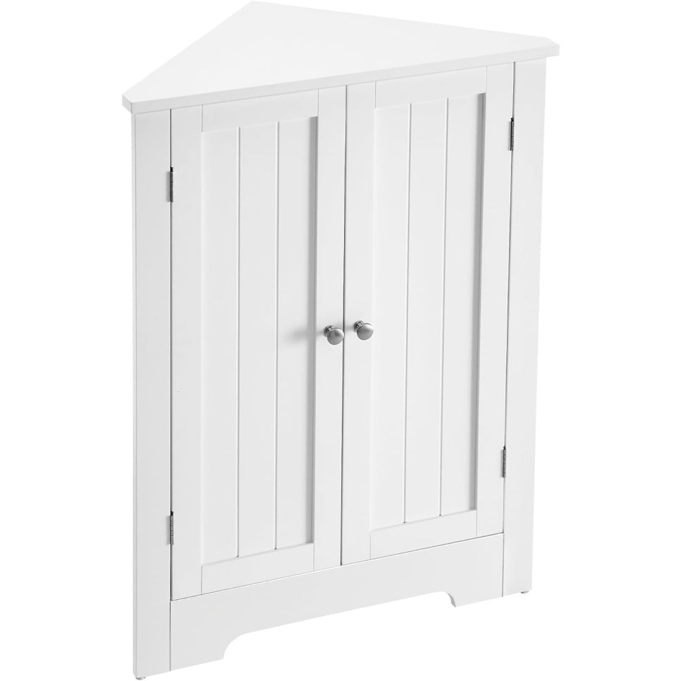 Armoire dangle compacte avec portes et tablette ajustable, solution de rangement pour cuisine, salle de bain ou sejour, 60 x 33,6 x 80 cm, blanc