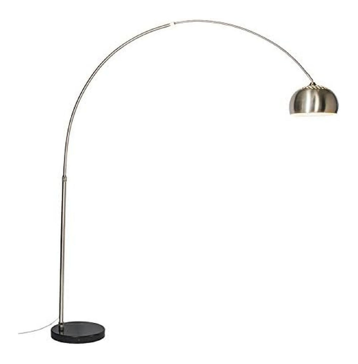 Lampadaire Noir et Dore aux lignes epurees avec eclairage confortable IP20 E27