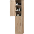 Armoire de cuisine moderne avec plan de travail, deux portes et tiroir, finition blanc et bois naturel