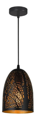 Suspension Ambre aux lignes epurees avec eclairage confortable 60 W E27